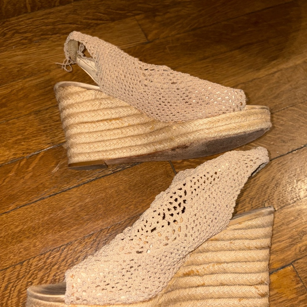 Women's Beige Wedge Sandals